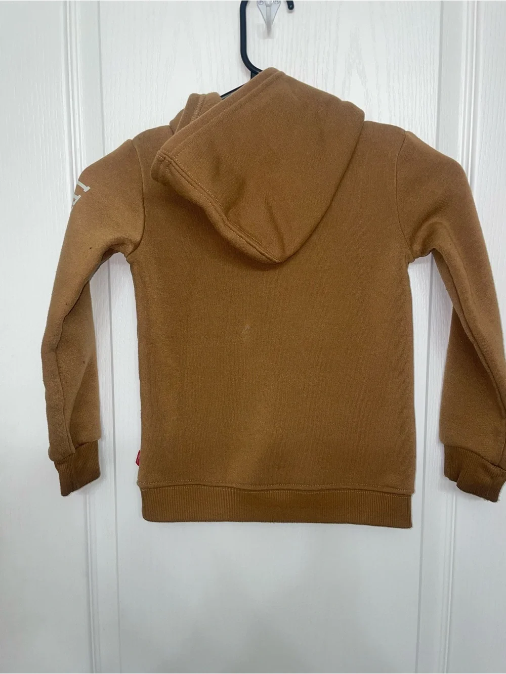 Levi's Kids Brown Hooded Sweatshirt with Sleeve Logo